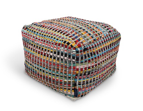 Pouf quadrato righe colorate - righe,