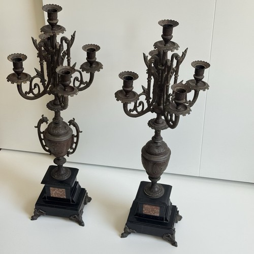 Coppia candelabri antichi - coppia, di