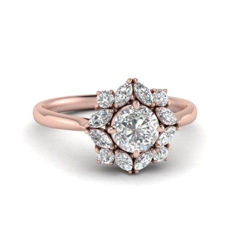Anello oro rosa kt con - oro,