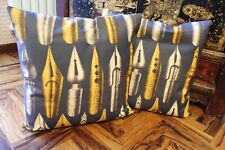 2 fodere per cuscini realizzate con tessuto vintage in cotone Pennini Fornasetti