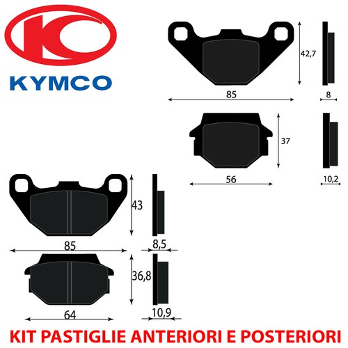 Kit pastiglie freno anteriori - pastiglie,