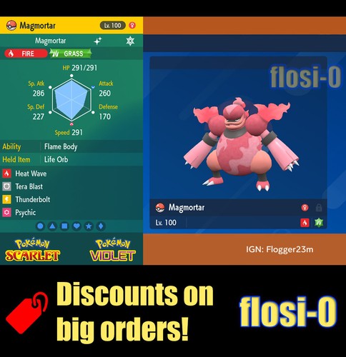 6iv shiny magmortar pokemon - 6iv,