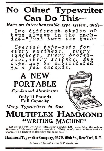 1918 hammond macchina da - hammond:,