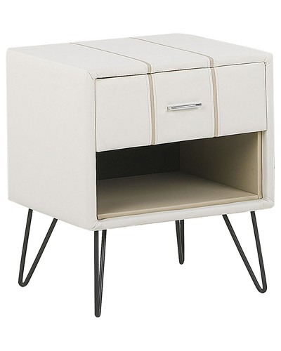 Comodino similpelle bianco - comodino,