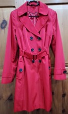 Trench coat doppiopetto rosso
