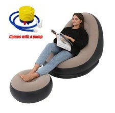 Poltrona Gonfiabile Relax con Poggiapiedi – Sedia Gonfiabile da Interno/Esterno