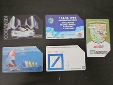 Schede telefoniche - Lotto 5 Sip usate (Kenwood, Deutsche Bank, Esercito ...)