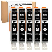 5x Black per Canon CLI-526 BK
