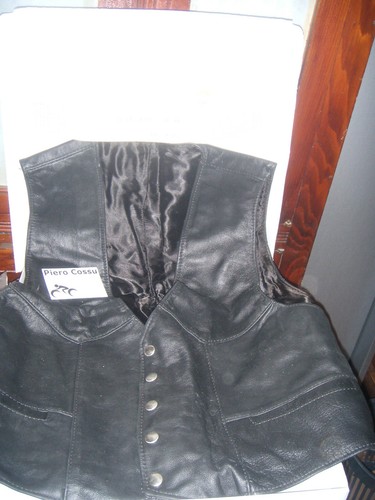 Nonfango gilet pelle nero - gilet, in