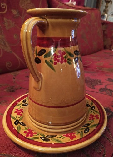 Brocca caraffa con - con, piatto