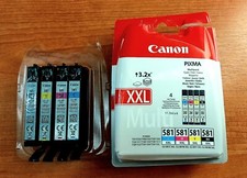 4 cartucce originali Canon 581
