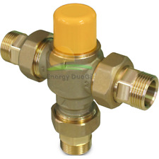 Valvola deviatrice solare termostatica con taratura fissa a 48°C, 1" x 3/4"M