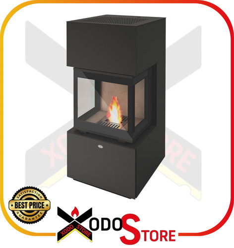 Stufa pellet trifacciale eva - stufa, a