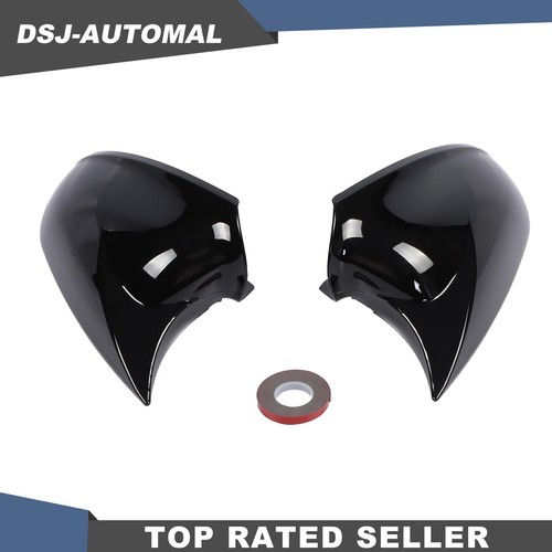 Glossy black mirror cover caps - mirror,