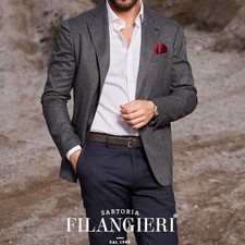 Giacca Uomo Grigia Lana D6