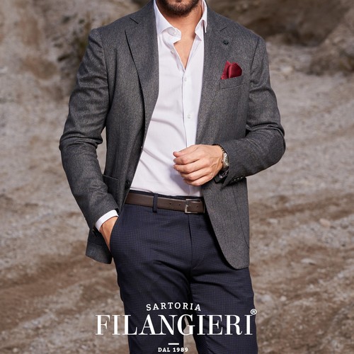 Giacca uomo grigia lana - uomo, d6