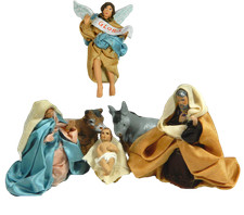 Natività 6Pz in Terracotta Cm