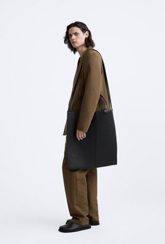 Zara borsa shopper piatta - zara, in