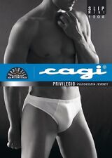 6 MINI SLIP MUTANDA UOMO CAGI ART 1208 100% FILO DI SCOZIA BIANCO TG 4 5 6 7 