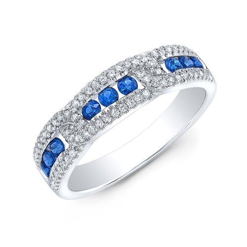 14k oro bianco zaffiro - oro,