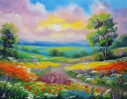 Dipinto paesaggio olio
