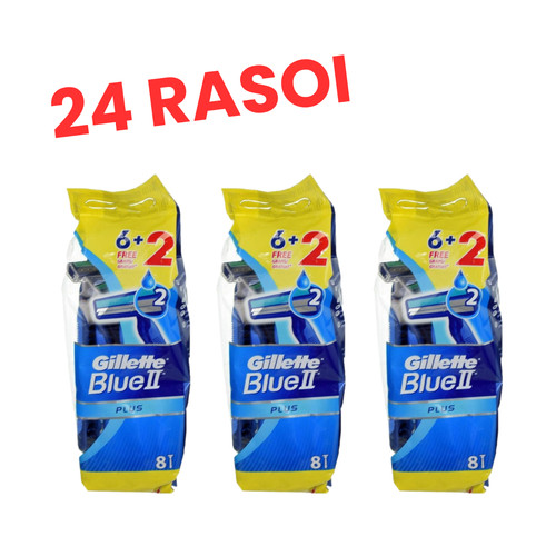 24x gillette blue plus - blue,