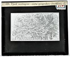 NORVEGIA Mappa geografica del fiordo Davikee foto lanterna magica scivolo