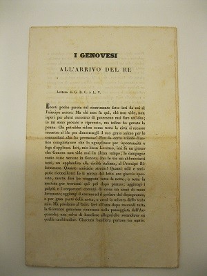 Genovesi all arrivo - i,