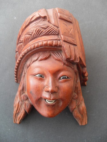 Maschera legno etnica - maschera, cina