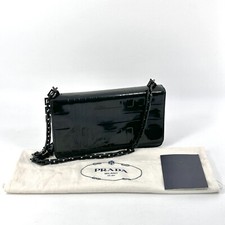 Borsa a tracolla PRADA in pelle nera originale