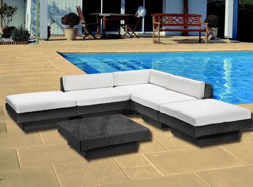 Divano salotto rattan - divano,