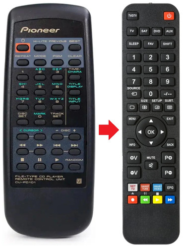 Telecomando adatto per pioneer - telecomando,