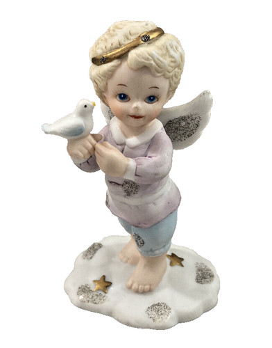 Figurina angelo cuori teneri - cuori,