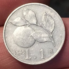 1 LIRA DEL 1949 DELLA REPUBBLICA ITALIANA MONETA IN ALLUMINIO