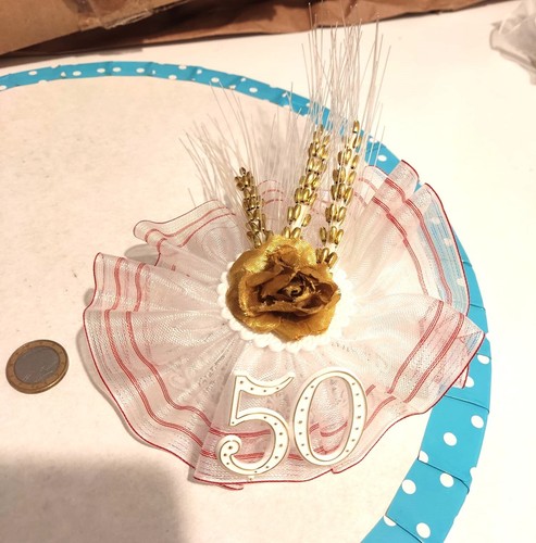Topper anni oro spiga - anni,