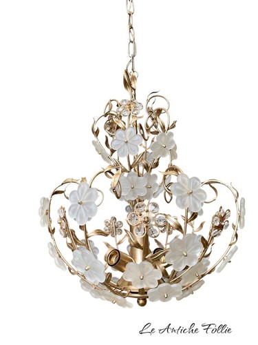 Lampadario vintage ottone - lampadario, in