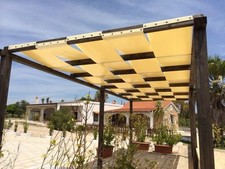 TELI ONDA,FASCE in PVC SU MISURA pergole tettoie pompeiane ombreggiante su e giù