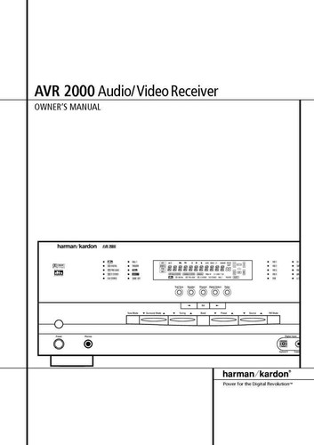 Harman kardon avr 2000 - kardon, avr-2000