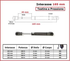 PISTONE a GAS Interasse 165 mm
