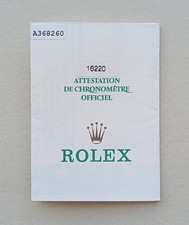 ROLEX Guarantee Warranty Booklet Paper Datejust 16220 / A