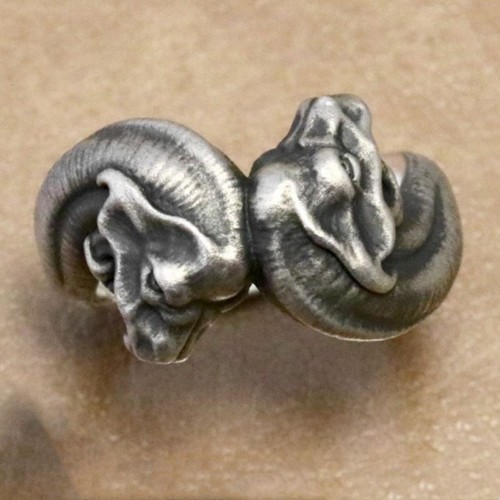 Anello aperto regolabile drago