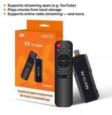Android TV Stick 4K Ultra HD Smart Box WiFi Streaming USB Lettore multimediale Radio App