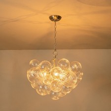 Lampadario in vetro a sfera a