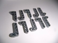 Lego Technic (32140) 10 bracci di sollevamento 2x4 a forma di L, in grigio scuro da 8421 8292 9396