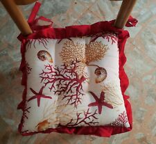 COPPIA CUSCINI COPRISEDIA CORALLO BLU CORALLO ROSSO MADE IN ITALY VARI MODELLI