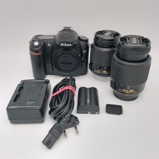 Nikon D50 Fotocamera Reflex + 2 Obiettivi DX AF-S Nikkor 15-55 & 55-200mm ✅