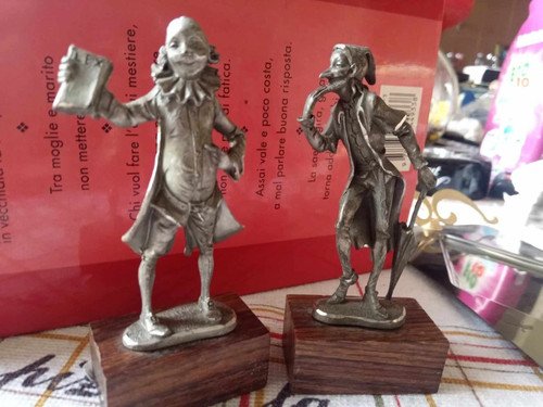 Lotto statuina peltro - in,