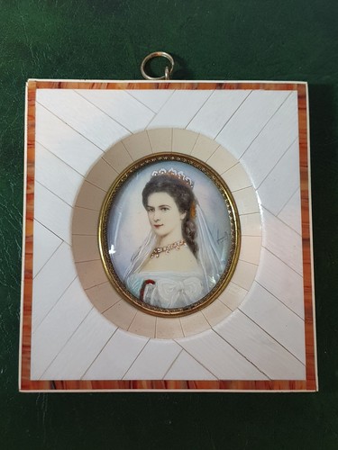 Antico ritratto miniatura - ritratto,