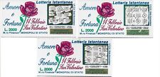 GRATTA E VINCI AMORE E FORTUNA L-18 LOTTO 21 1/2/3 QUADRIFOGLI  VINCENTI
