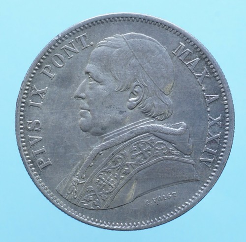 Pio lire 1870 - 5, a.xxiv